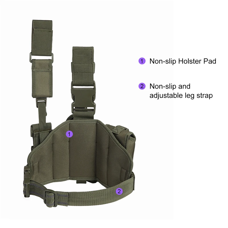 Tactical Leg Gun Holster Outdoor Multi-function Camouflage Bag Tied Leg Pistol Protective Cover Phone Pocket Hunting Gear - Image 3