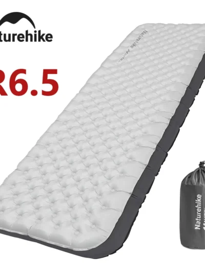 Naturehike R6.5 Air Mattress 10cm Thickened Ultralight Sleeping Pad for Camping Hiking Warm Portable Outdoor Inflatable Mattress