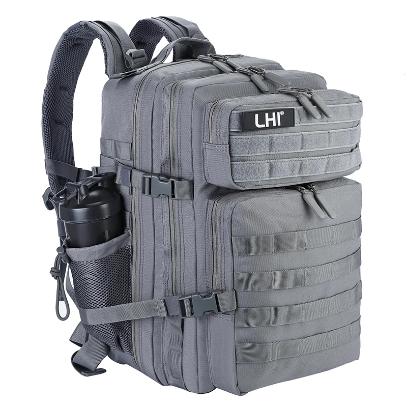 LHI 45L/35L/25L Tactical Backpack for Men and Women Waterproof Athlete Gym Outdoor Bag Travel Hiking Rucksack with Bottle Holder - Image 9