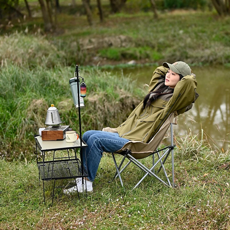 Outdoor Folding Moon Chair Portable Chair Camping Chair Picnic Gear Fishing Small Horse Stool Student Sketching - Image 4