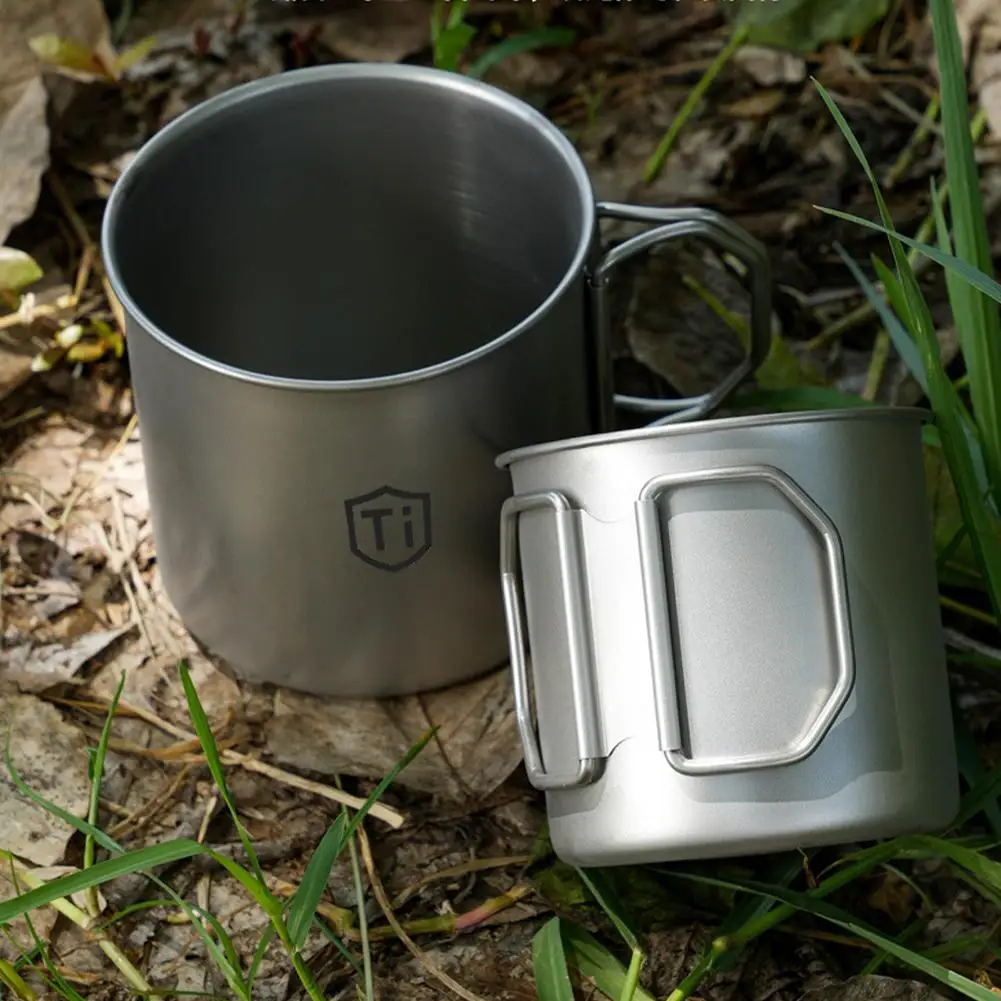 Titanium Purification Water Cup, Anti-Mold Antibacterial Drinking Mug with Lid, for Home Outdoor Beer Coffee Cold Drinks