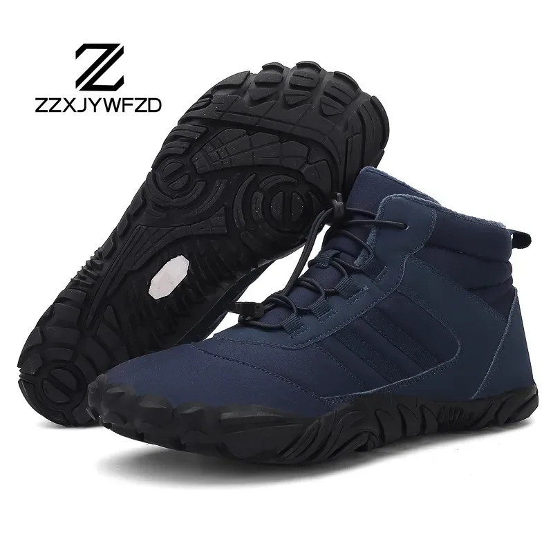 2024 Winter Fur Warm Women Boots Men Waterproof Barefoot Shoes Ankle Boots Outdoor Barefoot Hiking Shoes Warm Winter Botines - Image 9