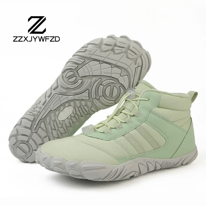 2024 Winter Fur Warm Women Boots Men Waterproof Barefoot Shoes Ankle Boots Outdoor Barefoot Hiking Shoes Warm Winter Botines - Image 7