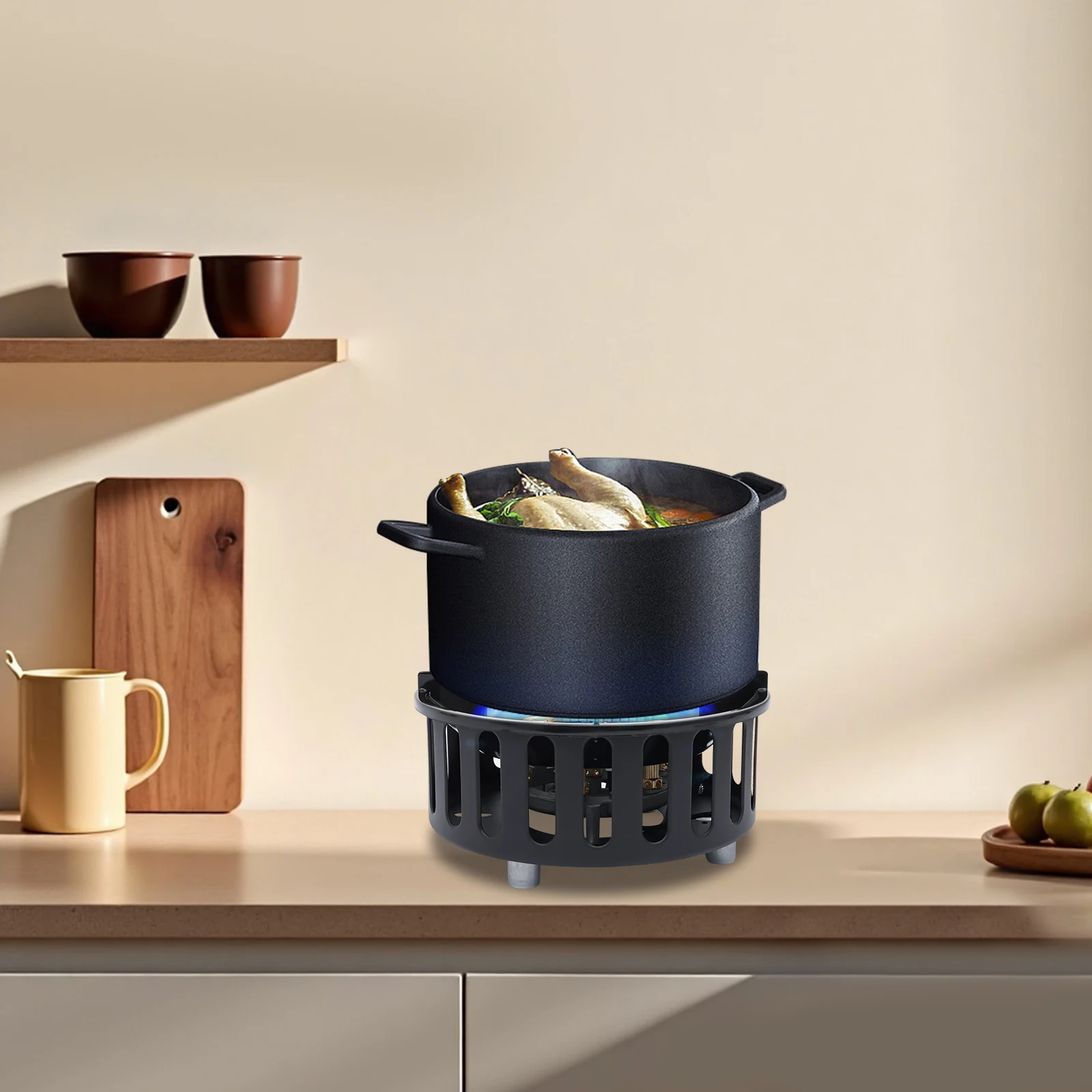 21000W Portable Butane Camping Stove outdoor burner with 2 Adapters Gas Stove propane portable stove for Outdoor Frying Boiling - Image 4