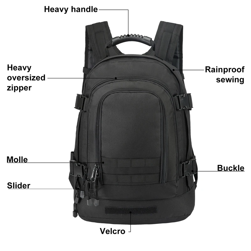 60L Men Tactical Backpack 3P Softback Outdoor Hiking Camping Rucksack Hunting Camping Travel Bag - Image 2